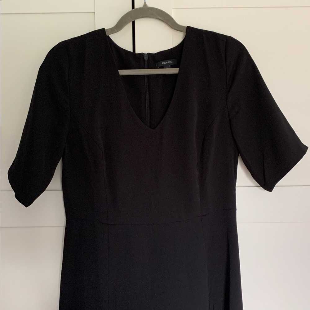 RW&CO. Classic Black Midi Dress
